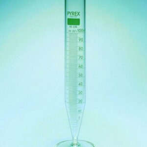 ống đong đáy nhọn, đế tròn 100ml PYREX