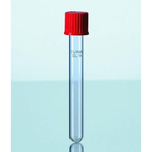 Ống nghiệm nắp vặn 13x100mm 9ml có thể sử dụng trong thực phẩm, nắp đỏ Duran.