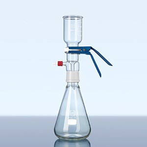 Bộ lọc có đệm PTFE và kẹp có thể sử dụng đĩa lọc, phễu 47mm,250ml, bình 1lít Duran