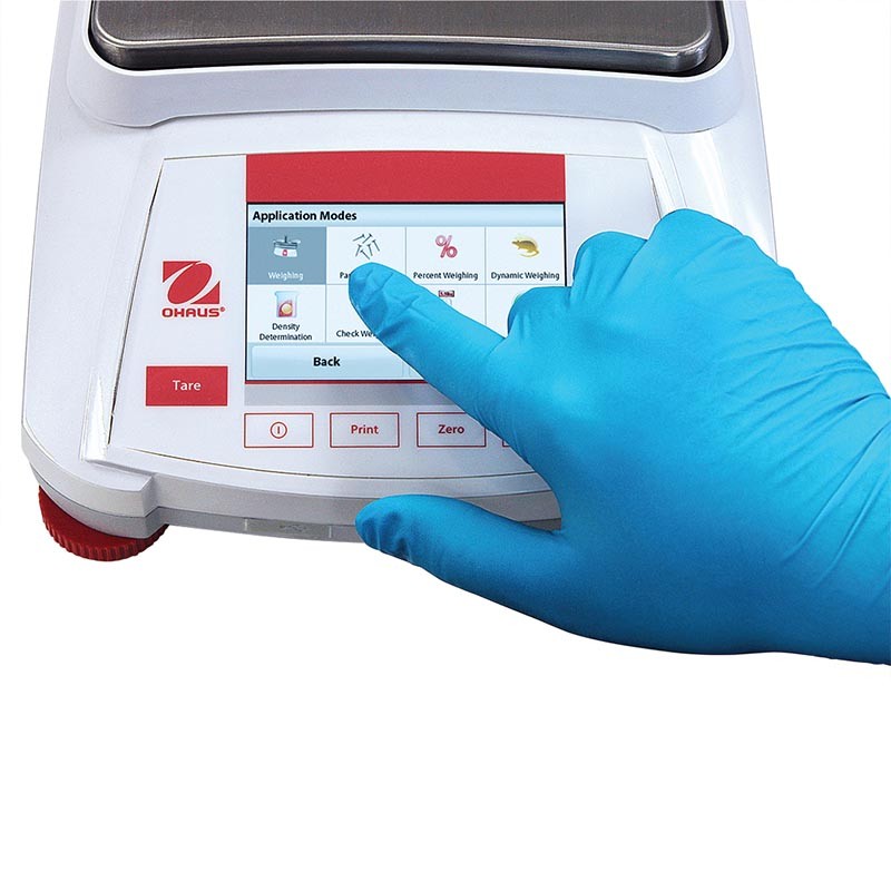 Màn hình LCD hiện đại của cân phân tích 4 số lẻ ( 220 x 0.0001g) AX224/E Ohaus