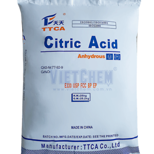 Acid citric anhydrous food grade C6H8O7, Trung Quốc, 25kg/bao