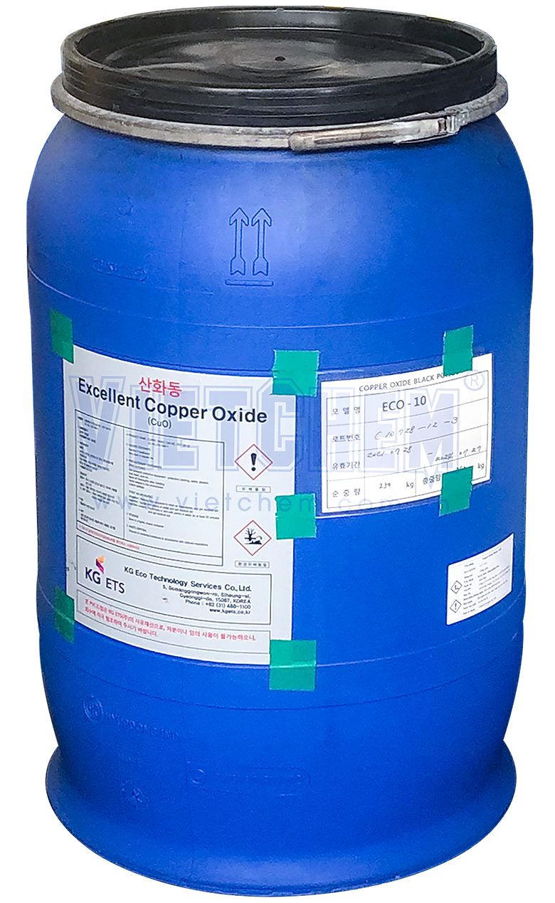 Copper oxide black (CuO) -ECO-10, Hàn Quốc, 250kg/phuy