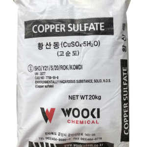 Copper sulfate CuSO4.5H2O 99%, Hàn Quốc, 20kg/bao