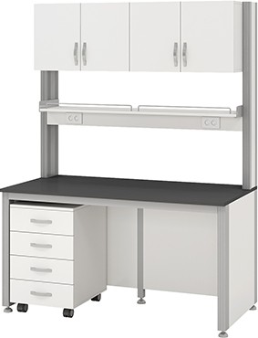 Bàn thí nghiệm áp tường có kệ và cabinet HMRT-STFAC-1800 Hankook