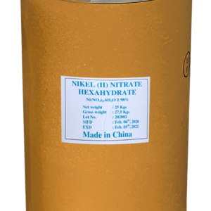 Nickel nitrate 99% Ni(NO3)2.6H2O, Trung Quốc, 25kg/thùng