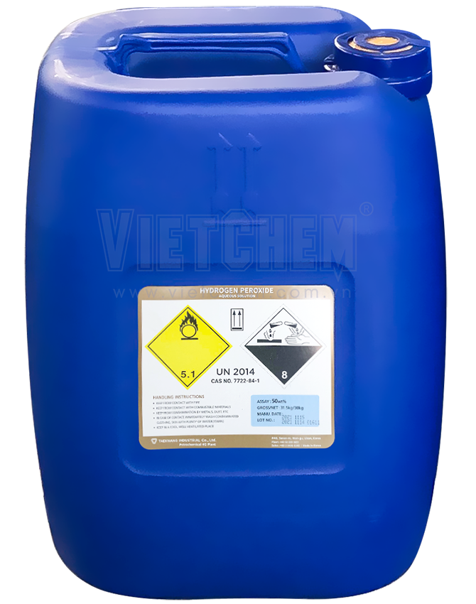 oxy-gia-hq-t12-1 Hydrogen peroxide H2O2 50%, Hàn Quốc, 30kg/can