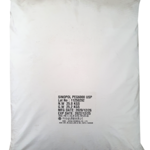 Polyethylene glycol (PEG 6000),  Trung Quốc, 25kg/bao