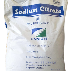 Trisodium Citrate Dihydrate Na3C6H5O7.2H2O, đóng gói 25kg, xuất xứ Trung Quốc