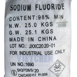 Sodium fluoride NaF 98%, Trung Quốc, 25kg/bao