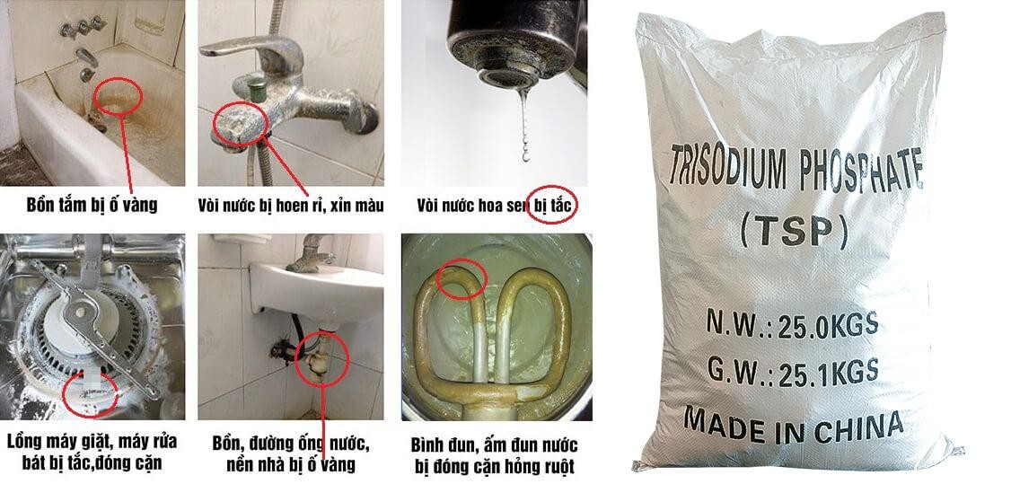 Dùng TSP để xử lí nước cứng